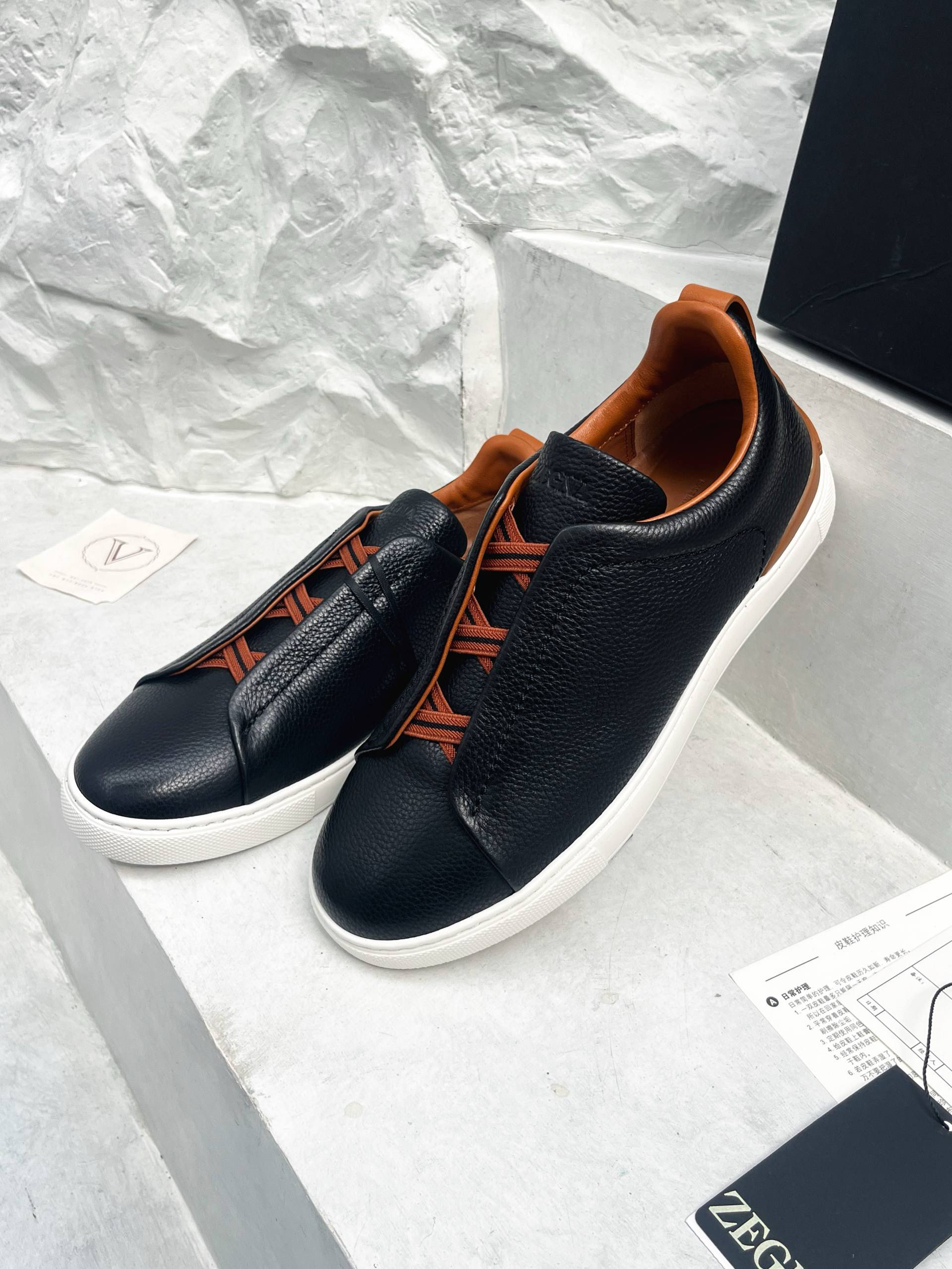 ZEGNA TRIPLE STITCH SNEAKERS