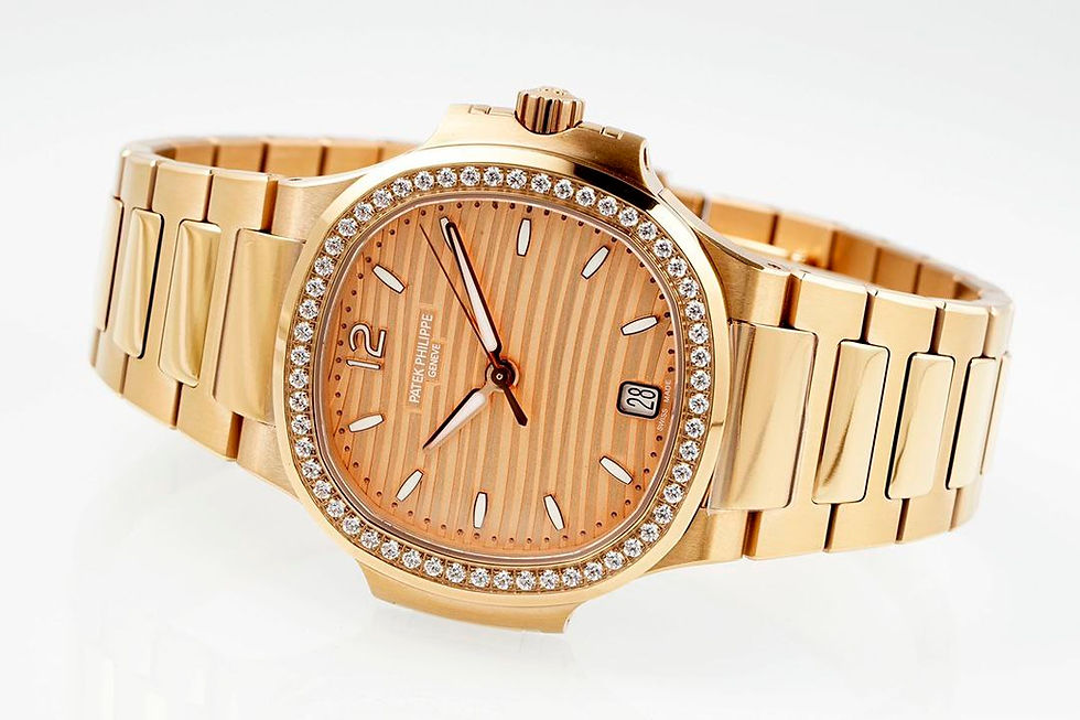 Thumbnail: Patek Philippe Nautilus rose gold Dial PPF 7118 diamond bezel