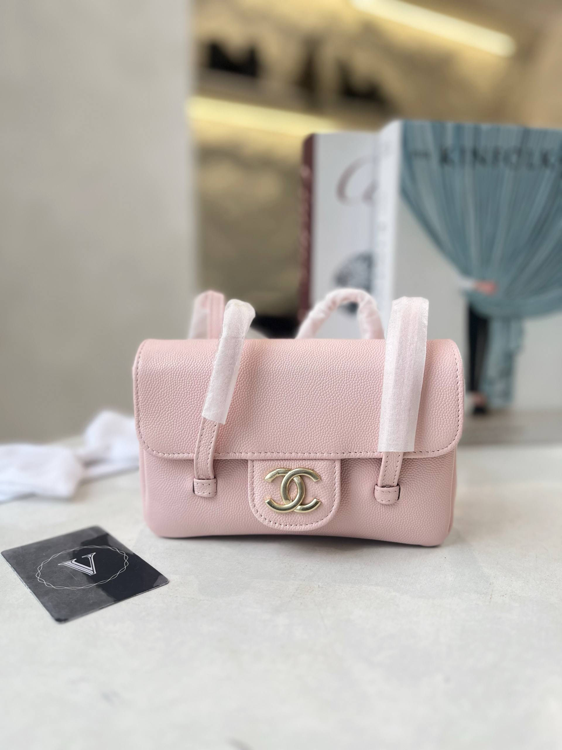 CHANEL 26P COCO PREPPY MINI PINK BAG