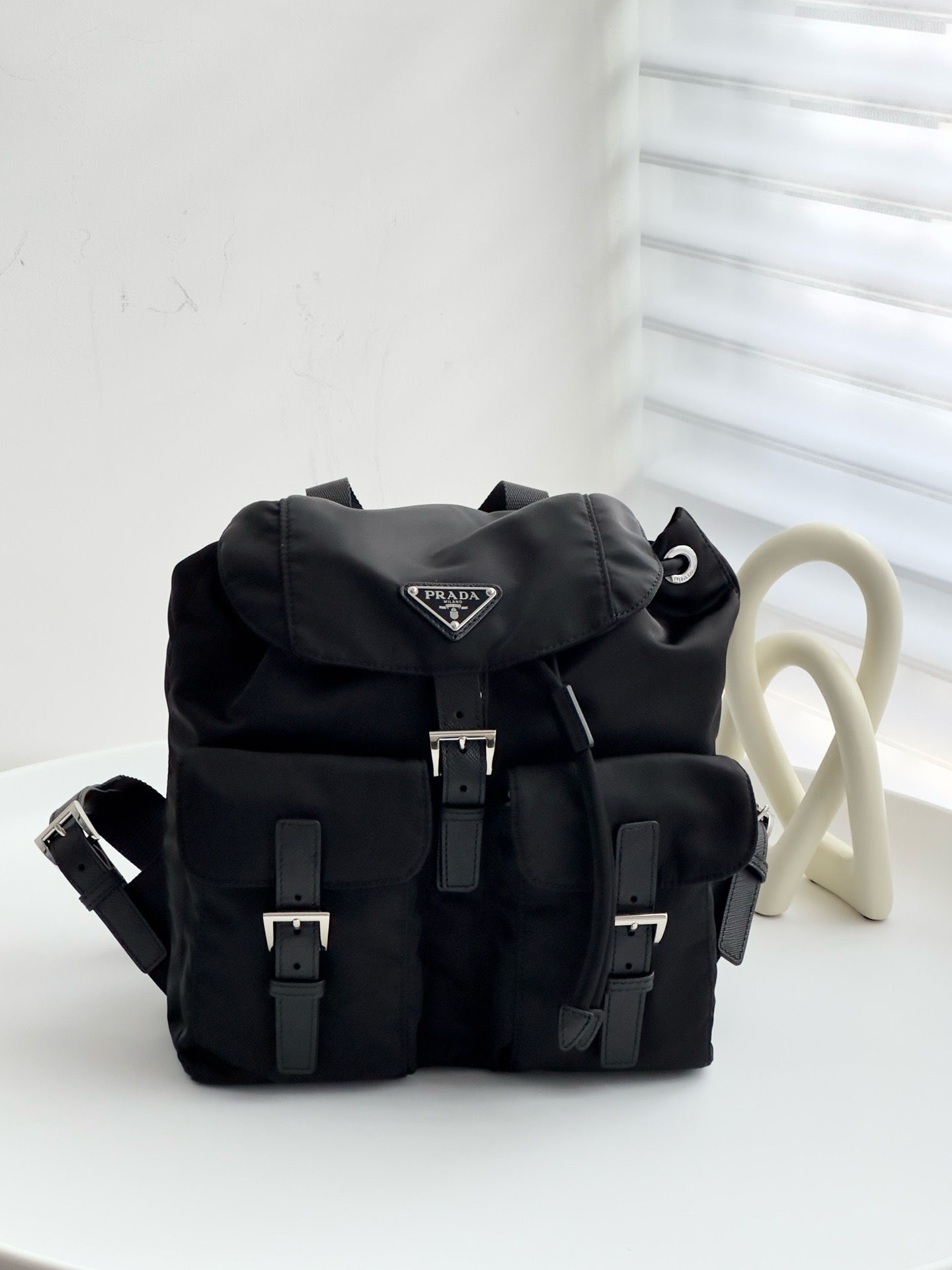 PRADA RANSEL RE-NYLON TRIANGEL SMALL