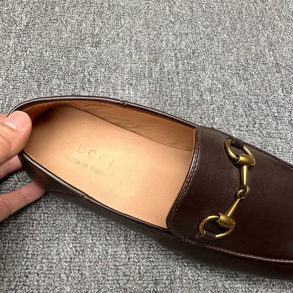 Thumbnail: GUCCI JORDAAN LEATHER LOAFERS 