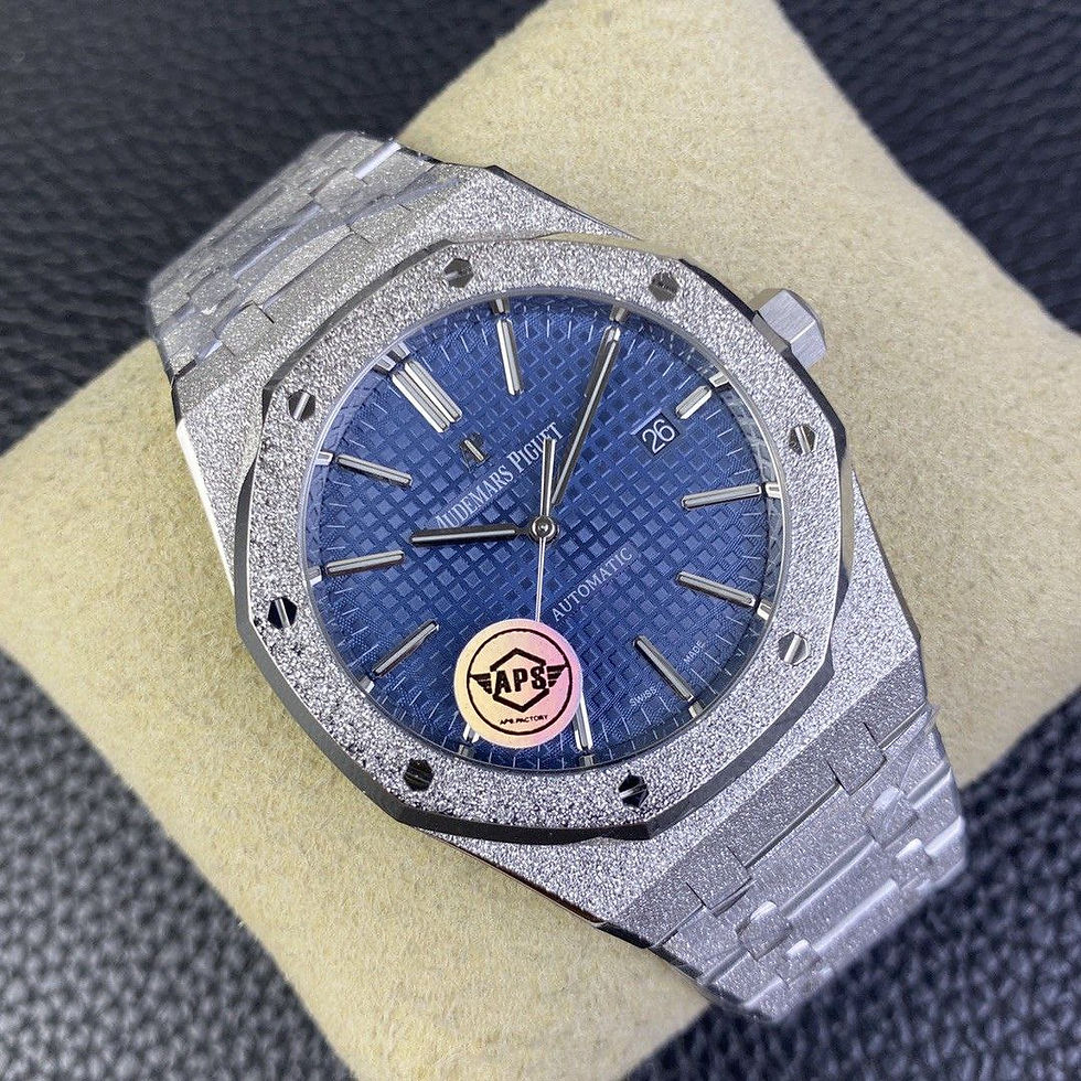 Thumbnail: Audemars Piguet Royal OAK 15410 blue dial 41 mm Aps Factory 3120 movementIPUSF98