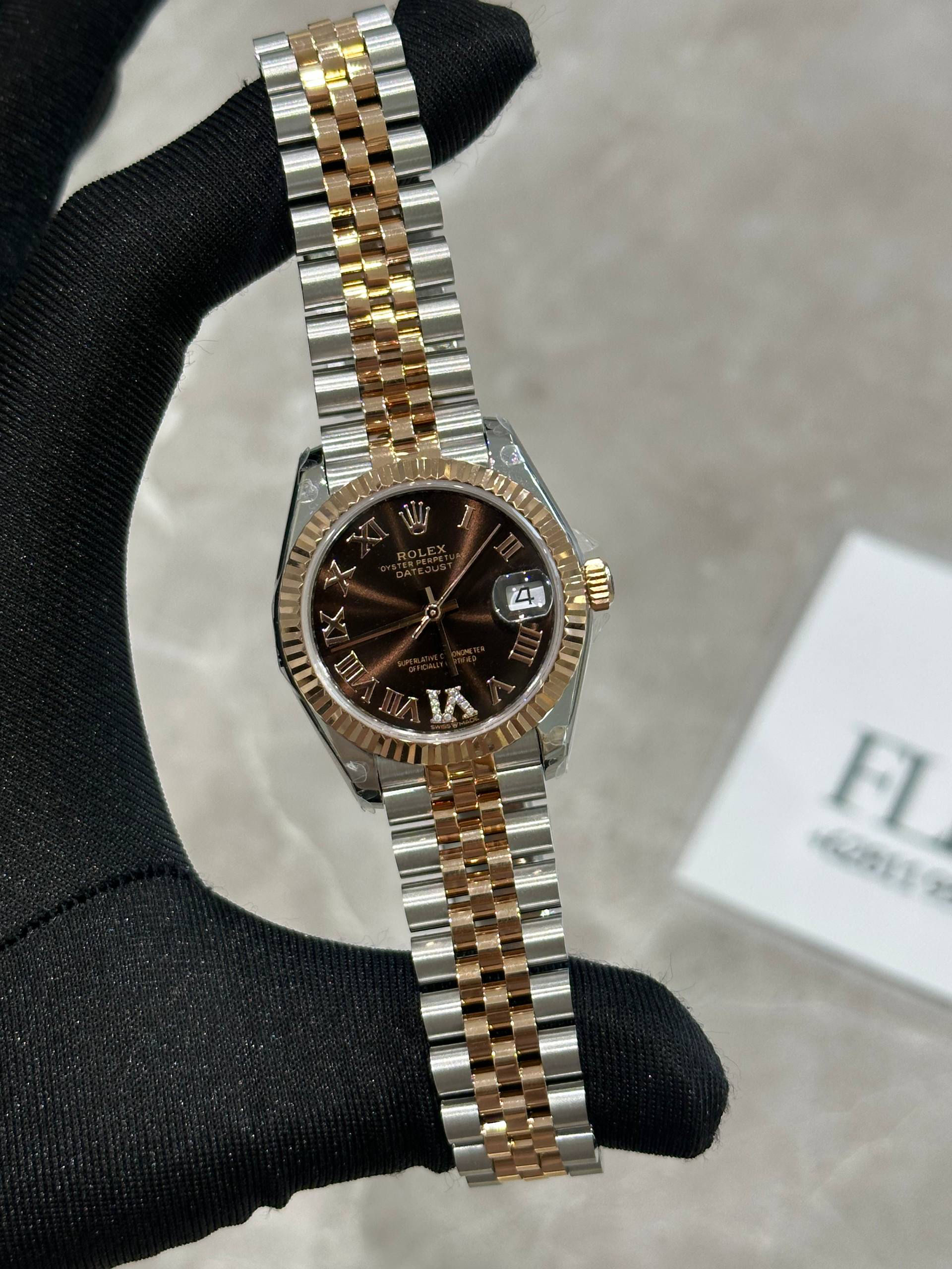 ROLEX DATEJUST ROMAN CHOCO DIAL