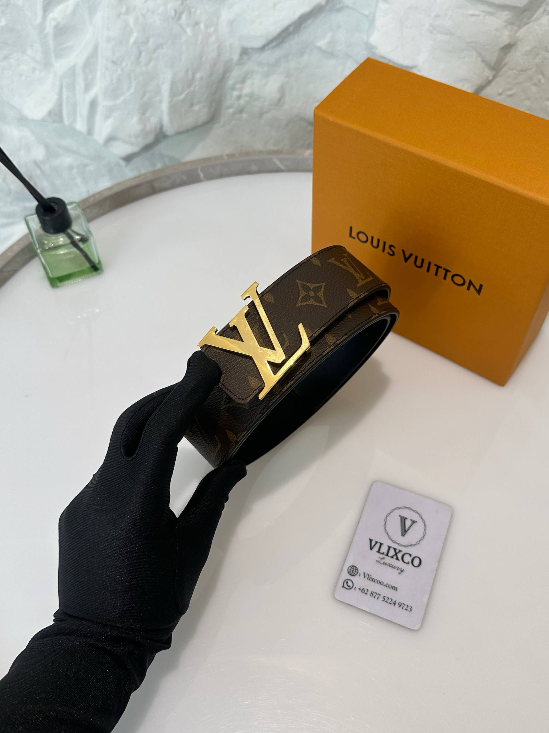LV MONOGRAM CANVAS BELT
