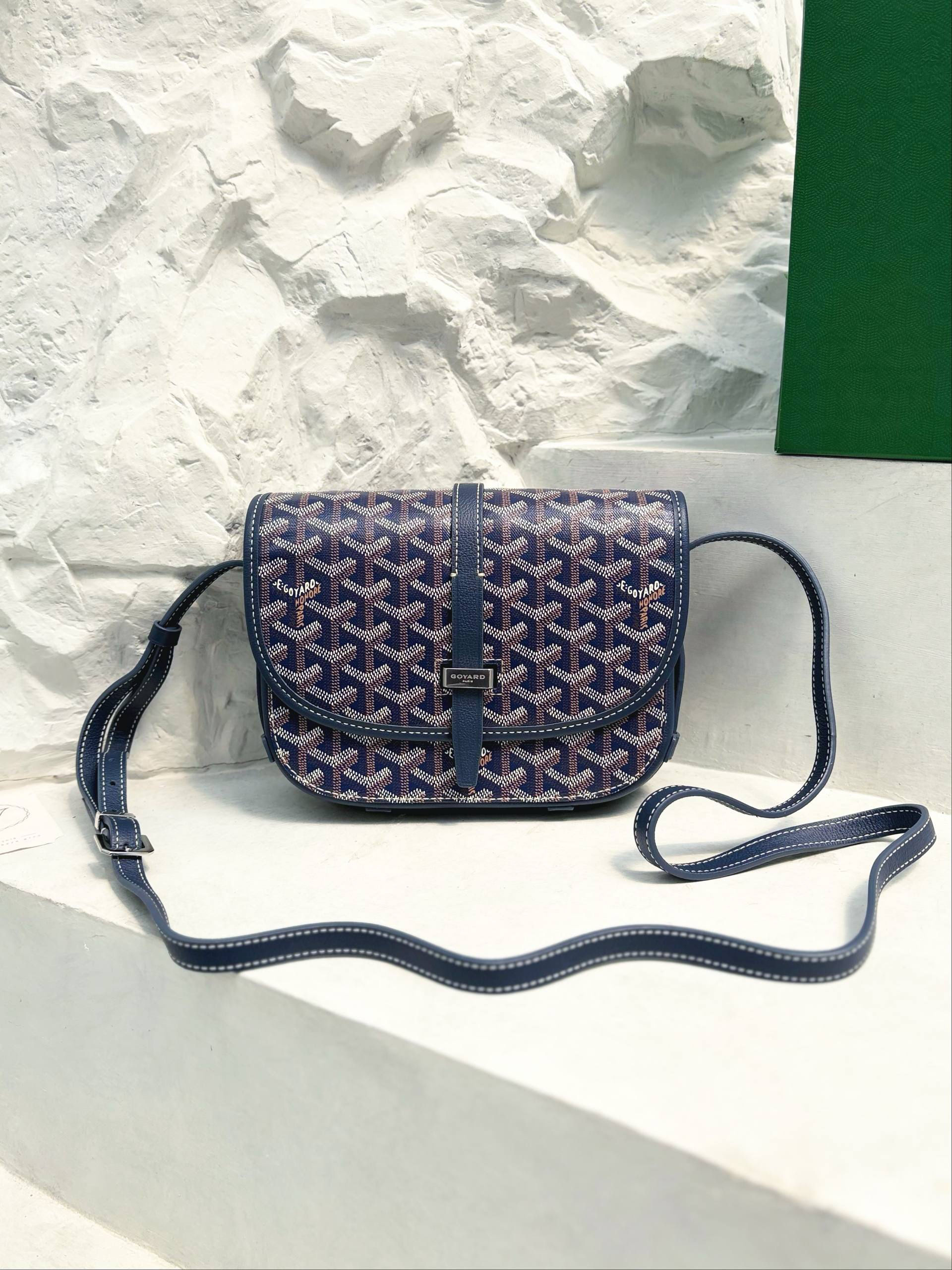 GOYARD BELVEDERE PM NAVY BAG