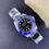 Thumbnail: Rolex Oyster perpetual black dial bezel blue clean factory 126619 bracelet oyste