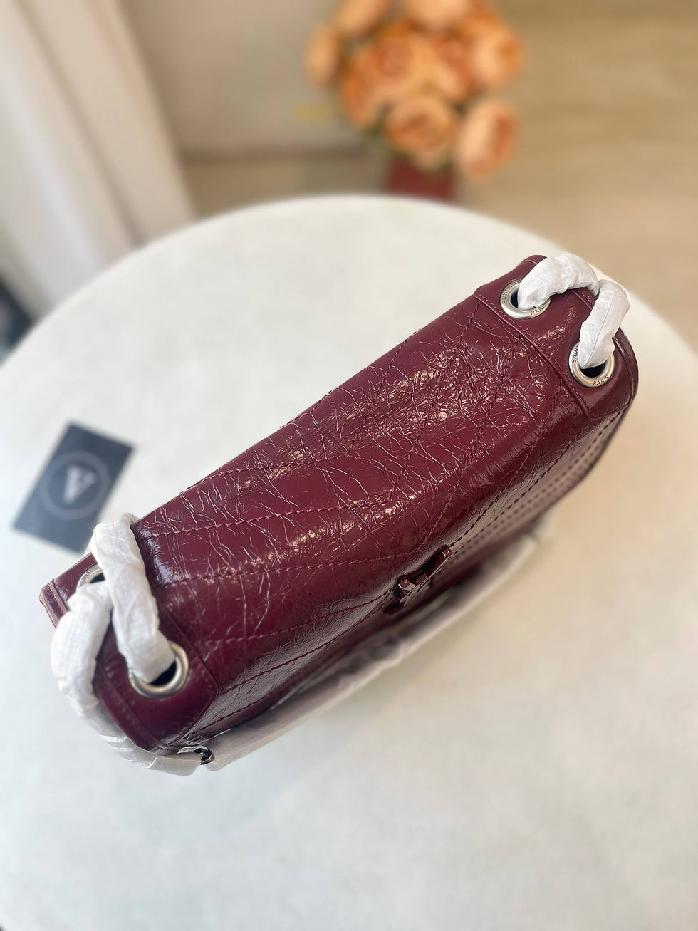 Thumbnail: YSL NIKI MEDIUM MAROON BAG 