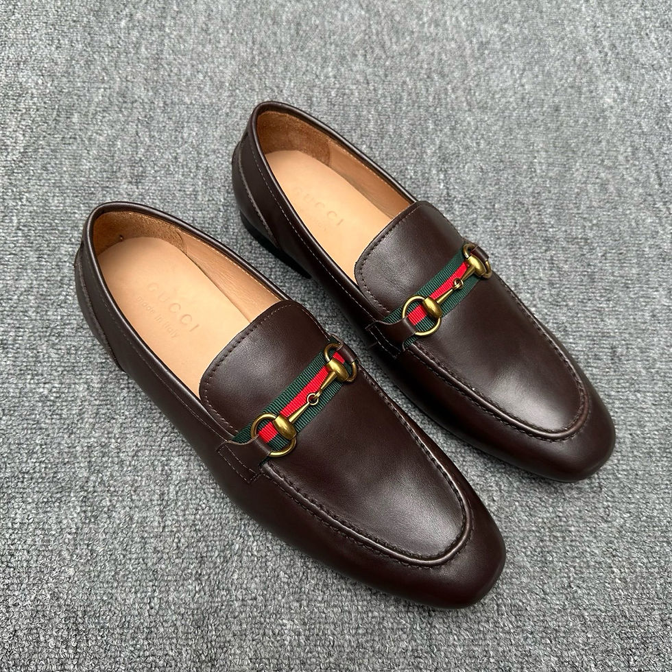 Thumbnail: GUCCI JORDAAN LEATHER LOAFERS 