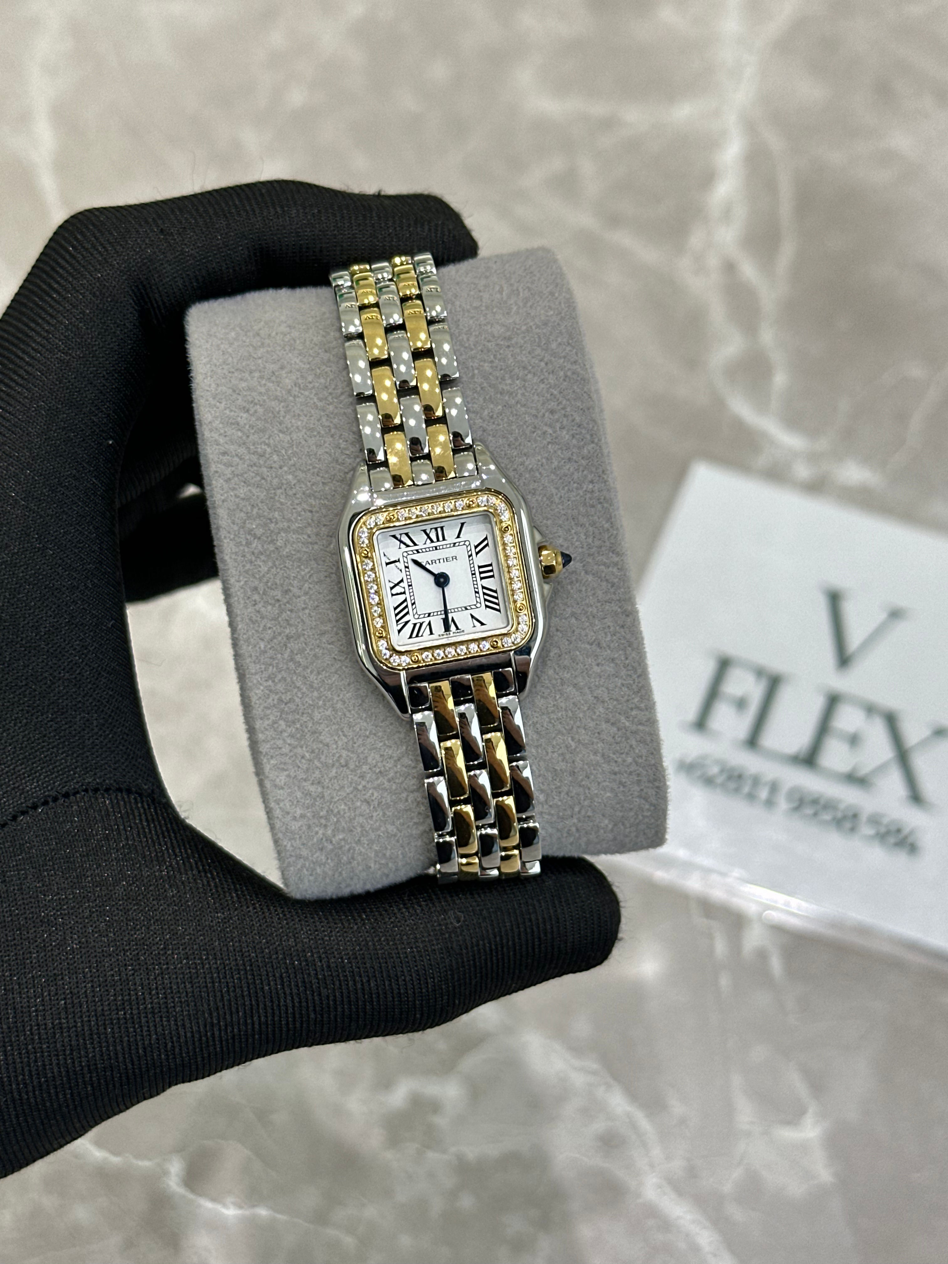 CARTIER PANTHERE TWO TONE SMALL DIAMOND