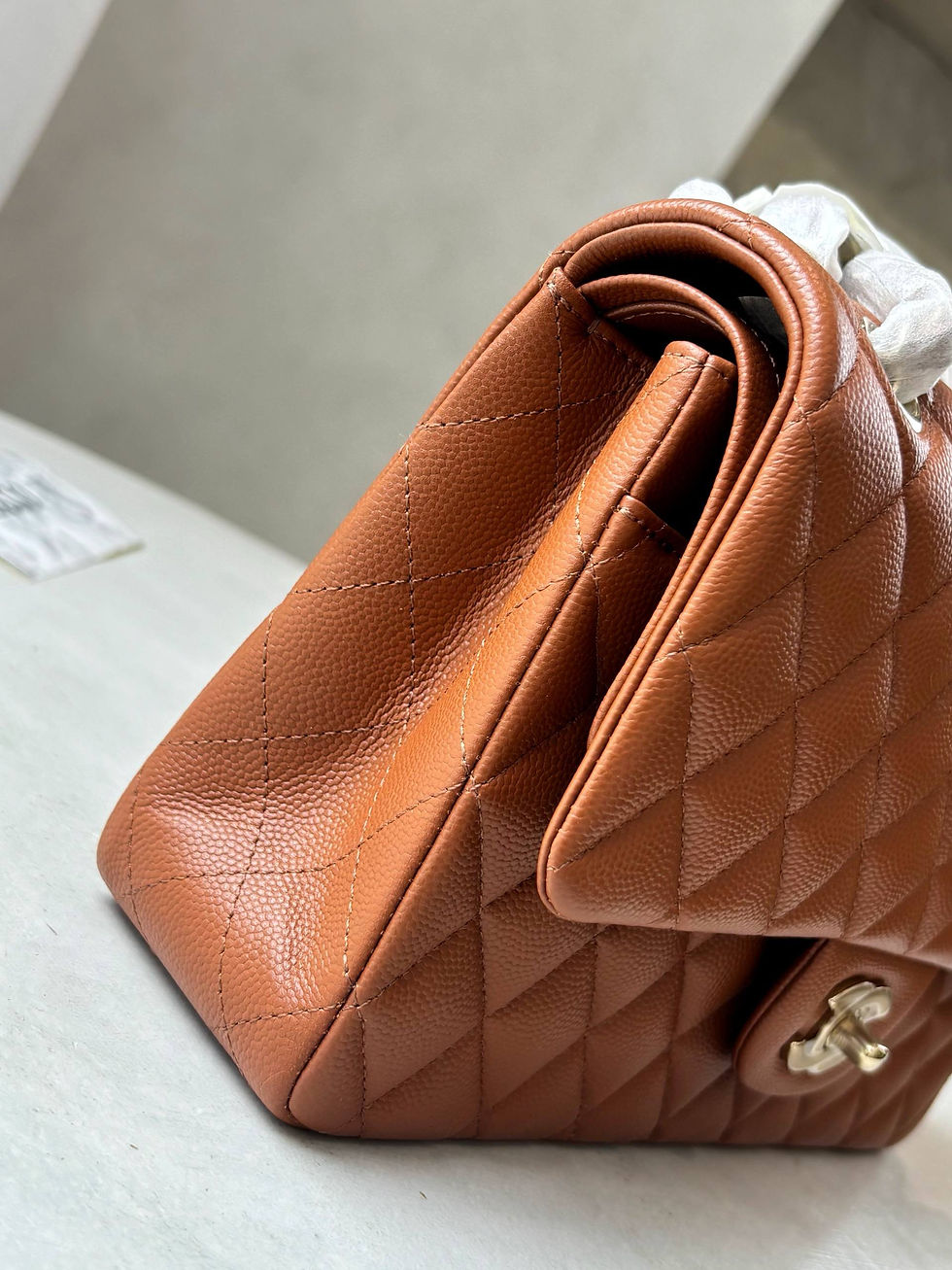 Thumbnail: CHANEL CLASSIC FLAP/CF 25 MEDIUM CARAMEL CAVIAR LGHW BAG