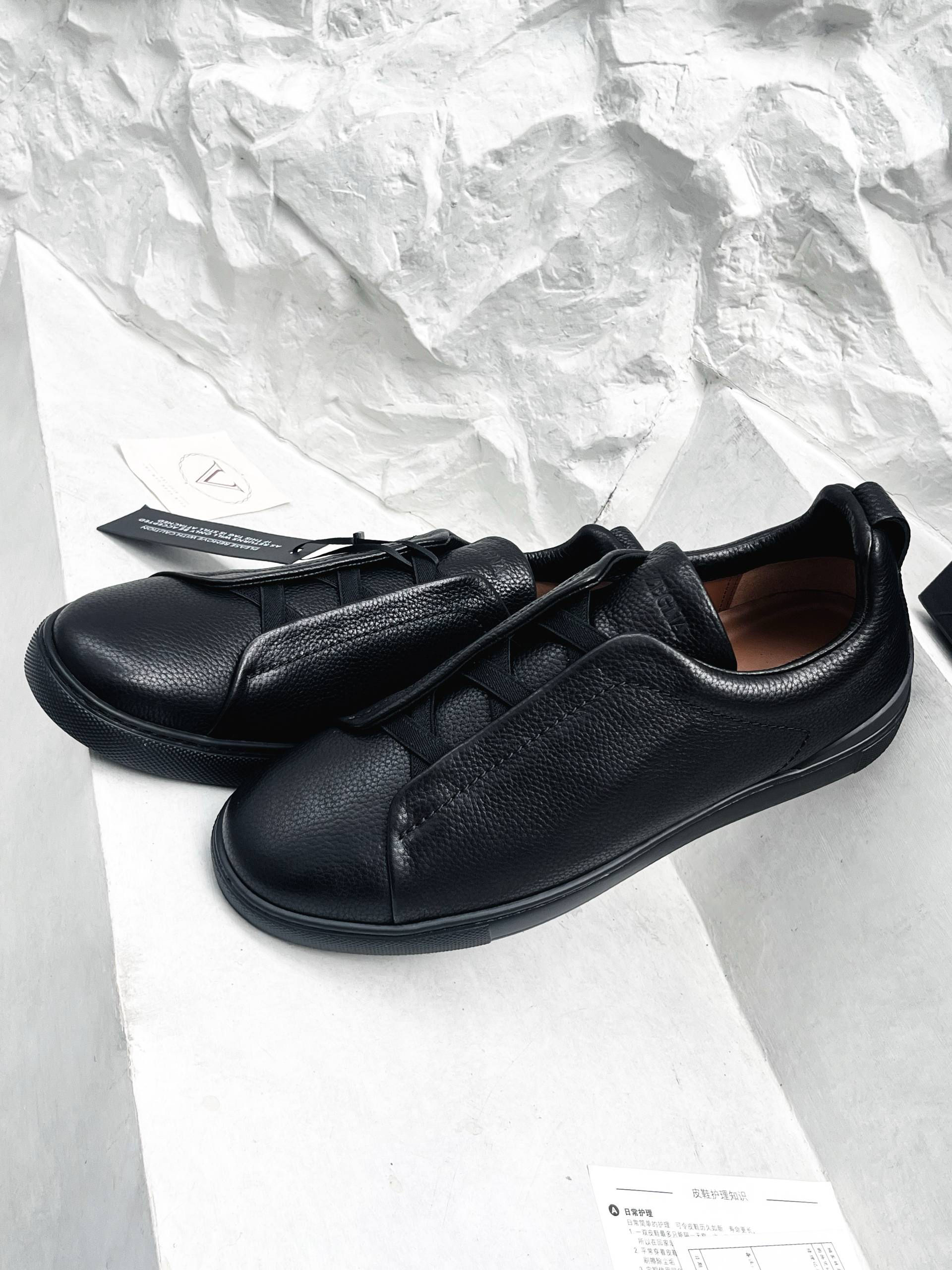 ZEGNA TRIPLE STITCH SNEAKERS