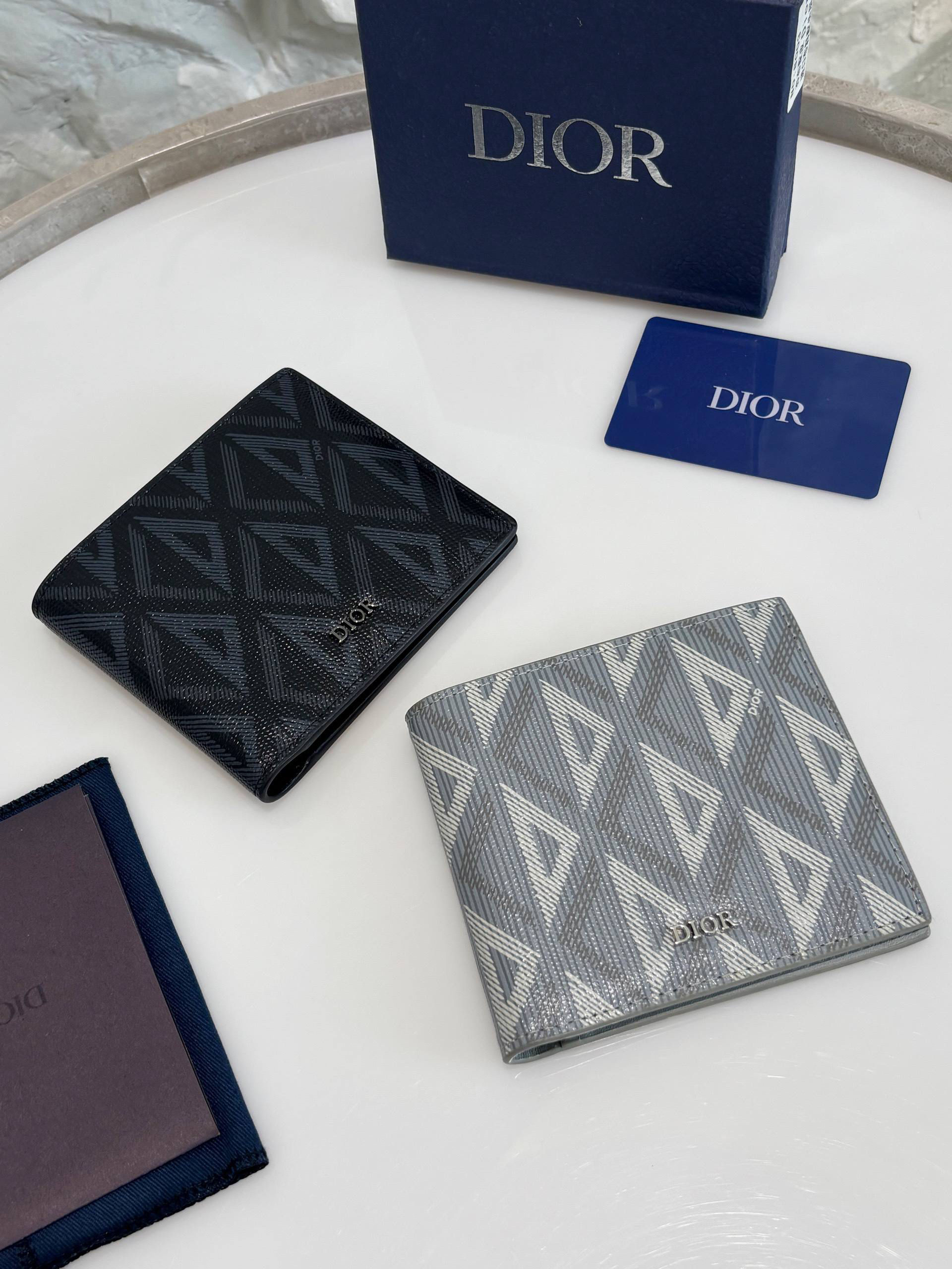 DIOR DIAMOND BIFOLD WALLET