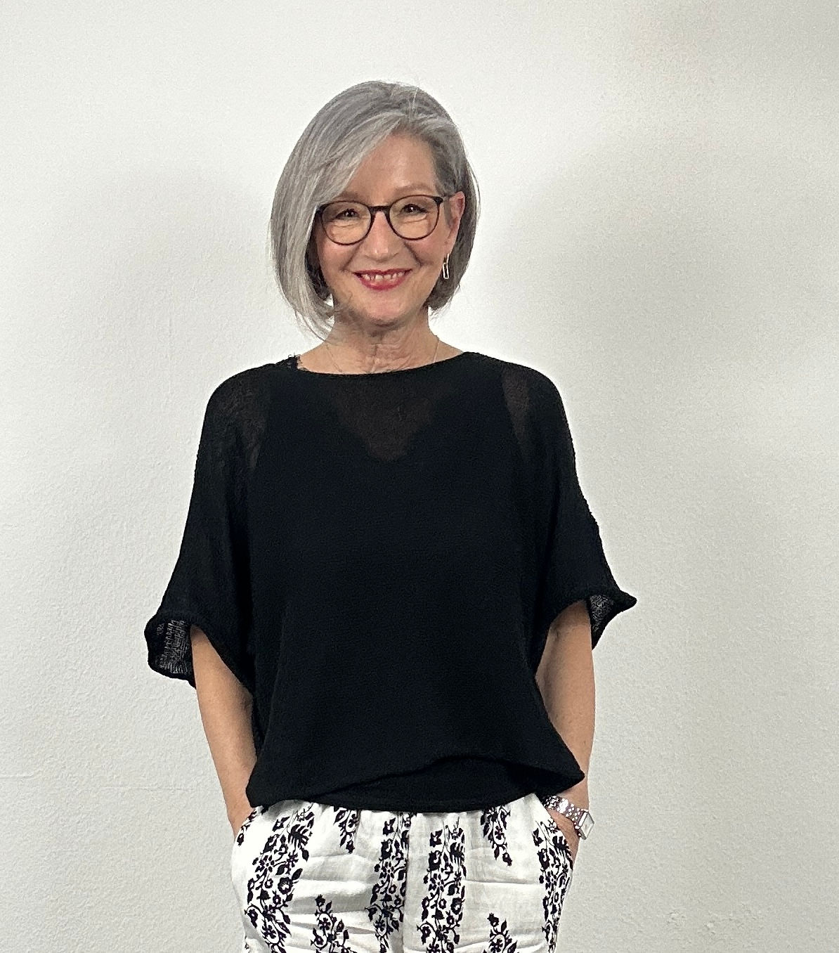 Basicpullover Kastig - Schwarz