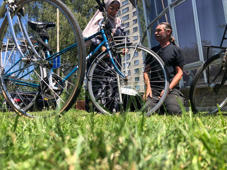 Workshop fietsbanden plakken MARA