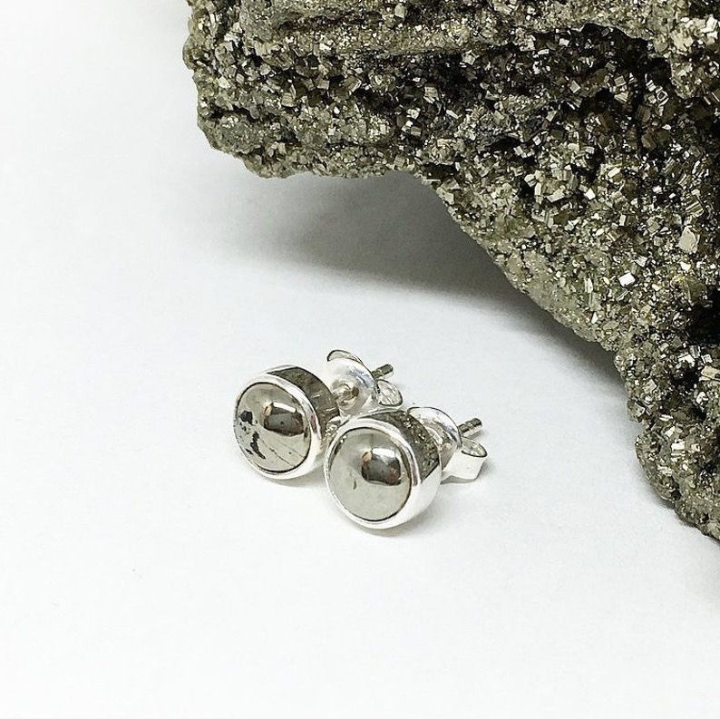 Pyrite Luster Studs