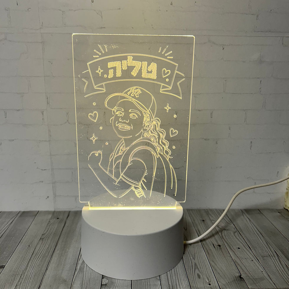 תמונה ממוזערת: מעמד תאורה עם חריטה אישית