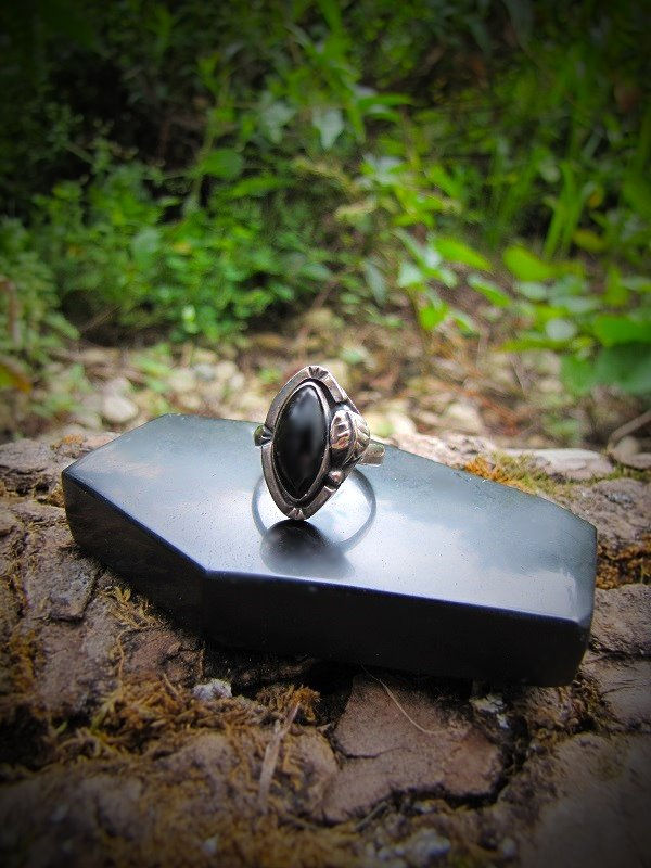 Thumbnail: Lady of Shadows Santa Muerte Ring of Powerful Blessings
