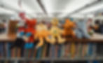 Stuffies at the Westville Public Library