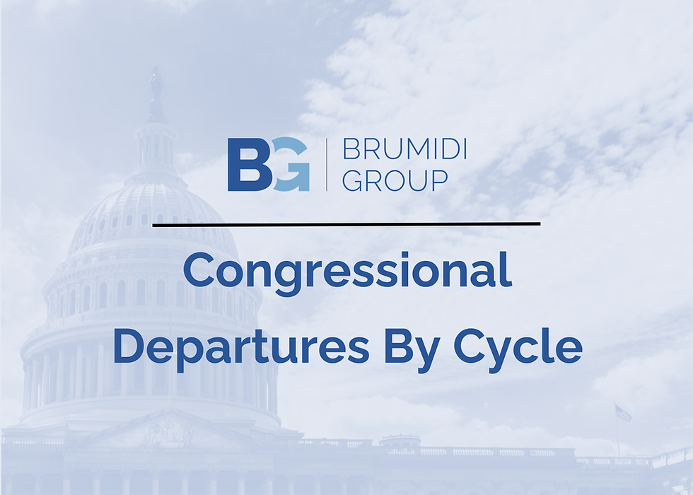 Congressional Departures By Cycle