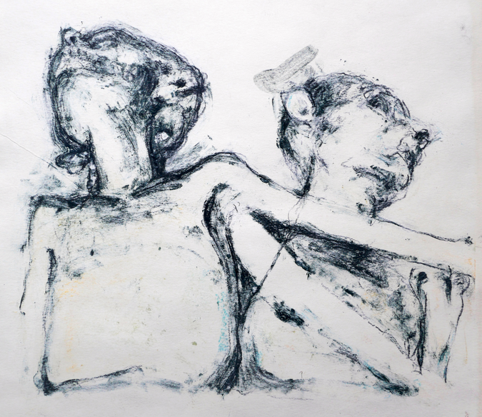Là où dors la poussière. Série de dessins de l'artiste Sébastien Paray. Encre