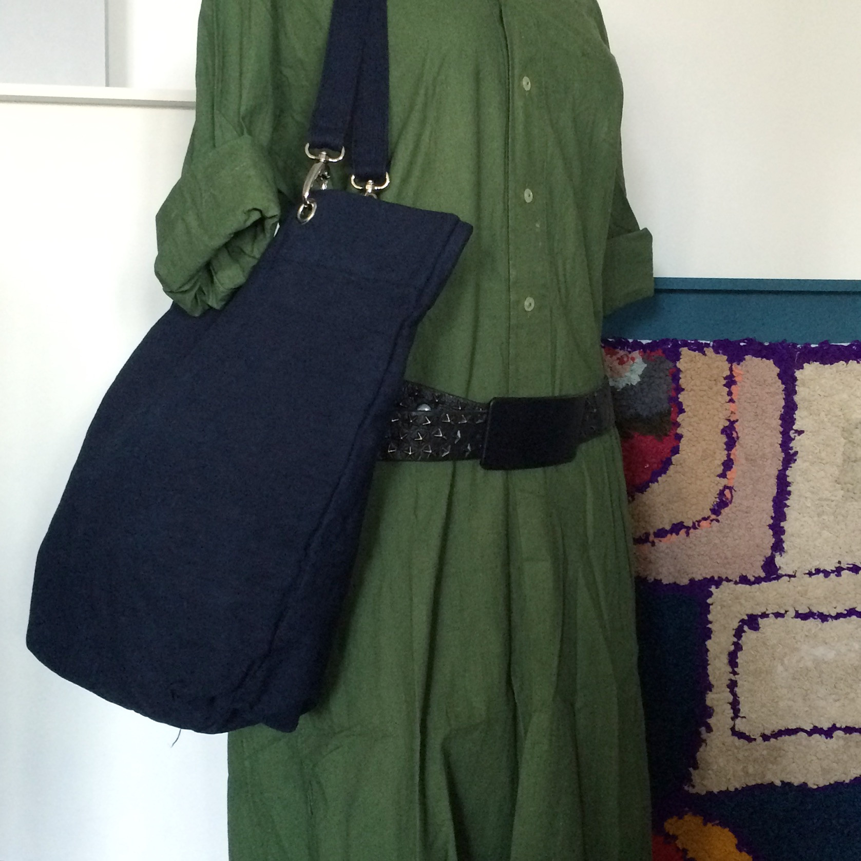 *VENDU* Totebag "V-GAN" Bleu marine
