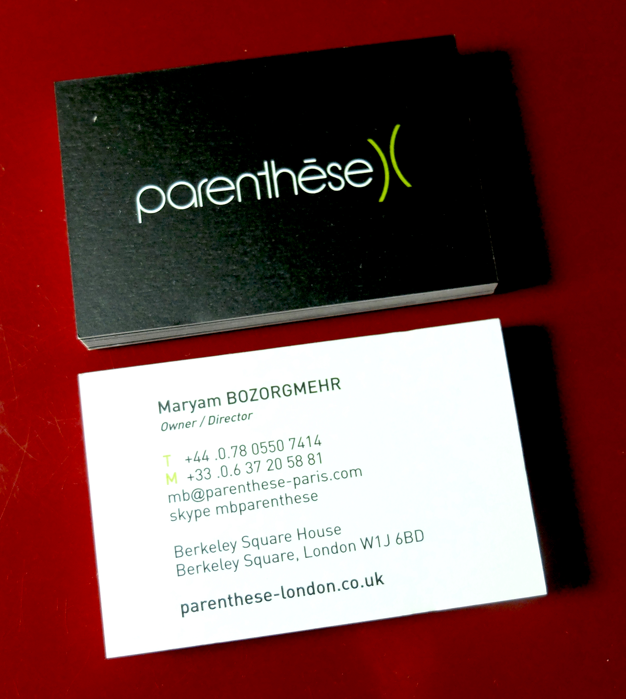 — CARTE DE VISITE —