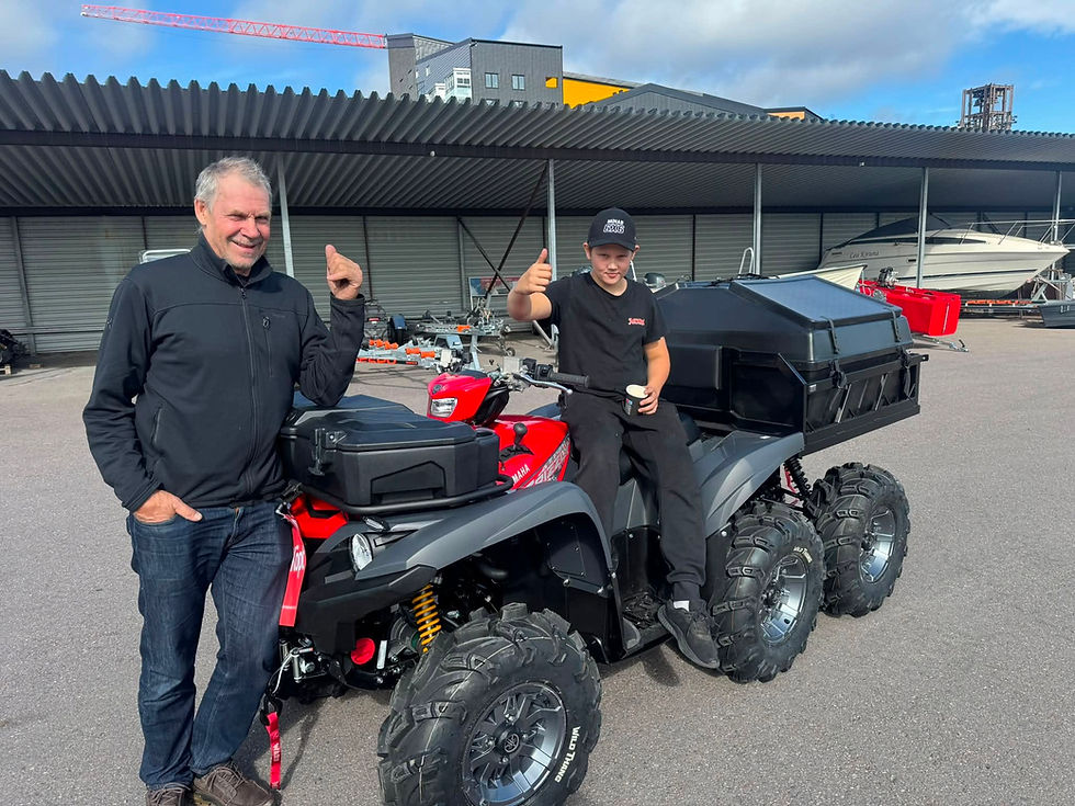 Fredags leverans av Yamaha Grizzly 700 med Minab kit 6x6 