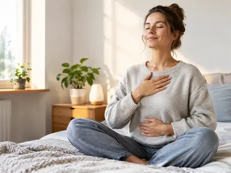 Rolig morgenrutine med pust for mindre stress