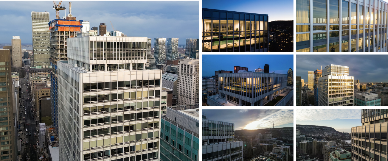 Views of Le Cartier's luxury apartment rentals in Montreal