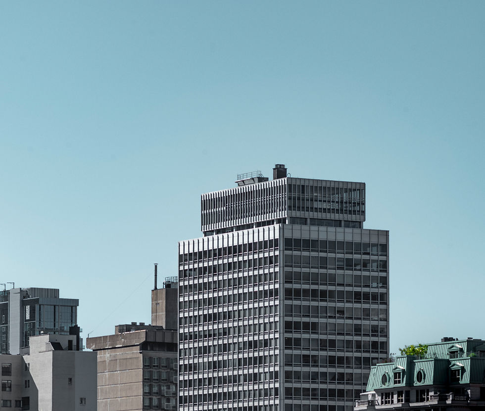 View of Le Cartier luxury apartments for rent in downtown Montreal.
