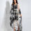 Thumbnail: Black and white designer Embroidery work on pure silk organza