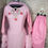 Thumbnail: Pink rayon kurti bottom with ruffle dupatta