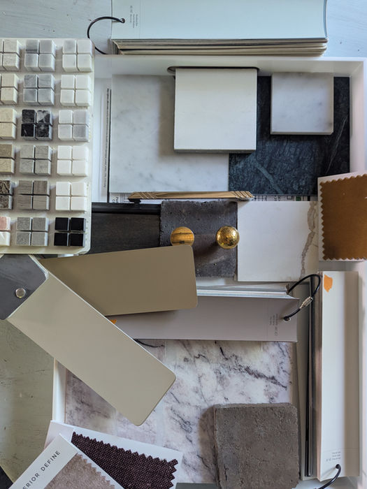 Tile, paint, and hardware samples