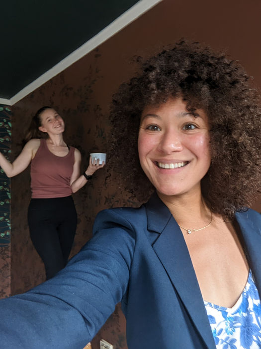 Jennifer L. Salvemini installing the 2022 KDC Showhouse Primary Bedroom