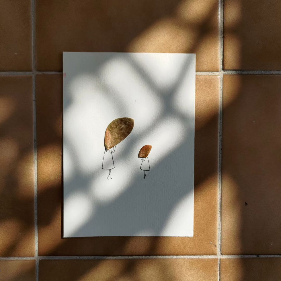 Sunshine Leaf Drawing