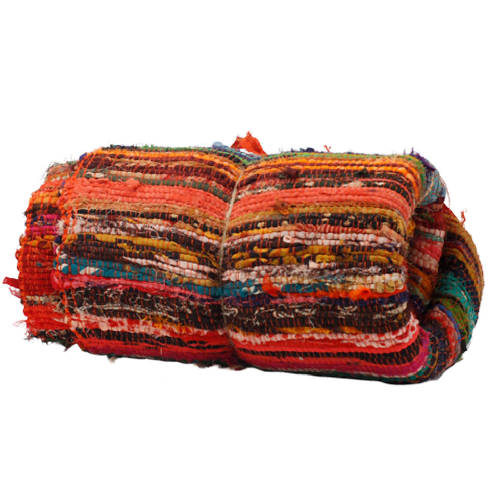Thumbnail: 152 x 90cm Luxury Rag Rug - Orange