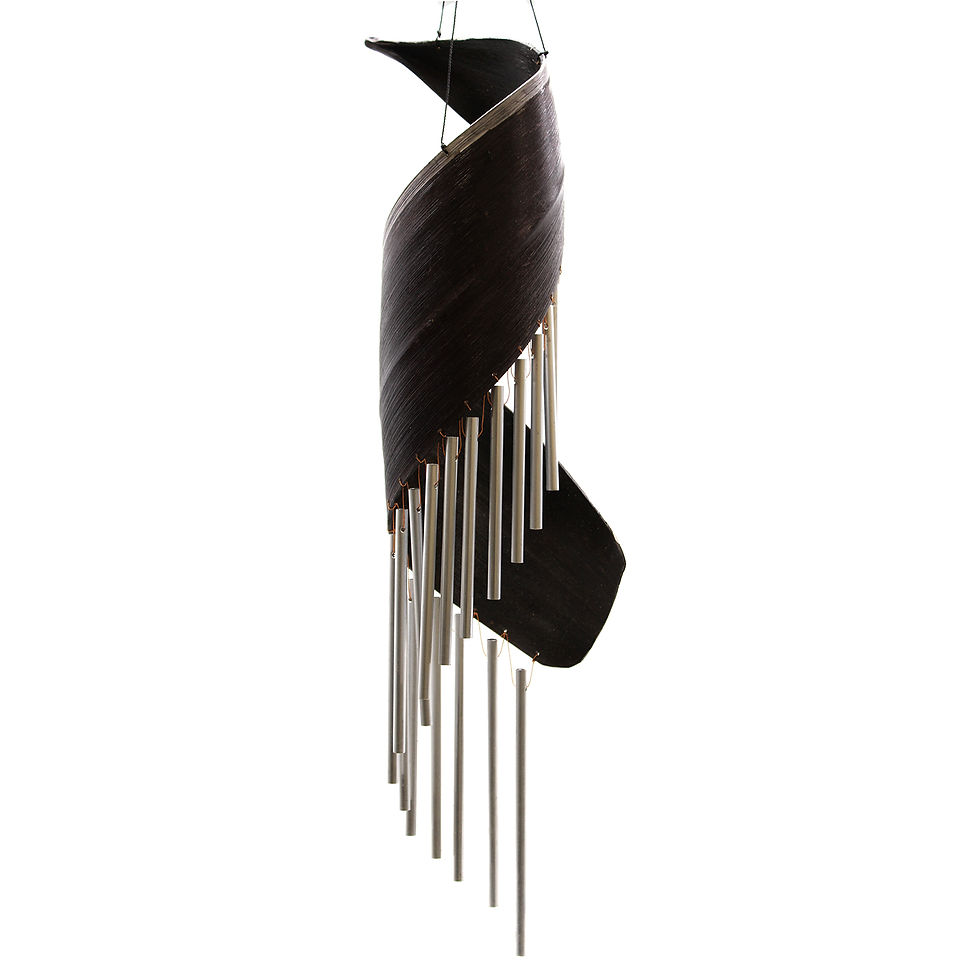 Thumbnail: Coconut Leaf Wind Chimes - Chocolate