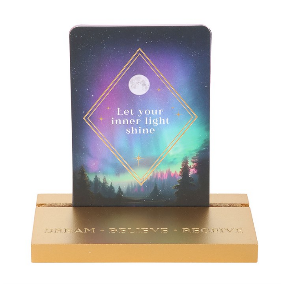 Thumbnail: Ethereal Affirmation Cards with Wooden Stand