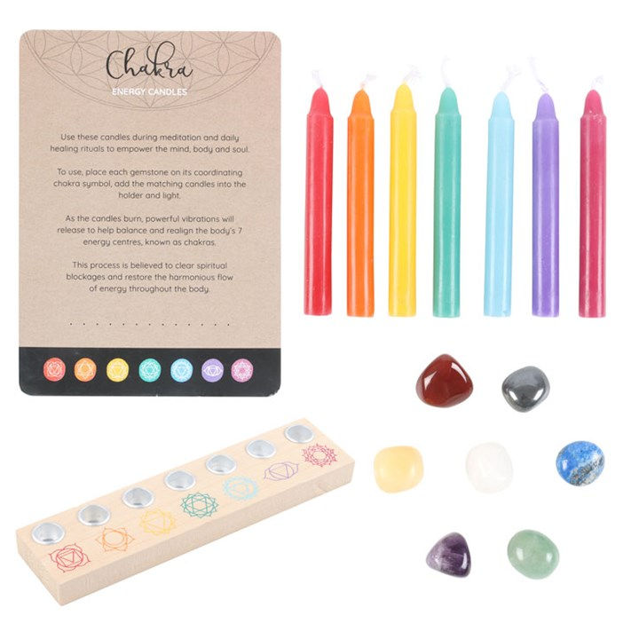 Thumbnail: Chakra Energy Candle and Crystal Gift Set