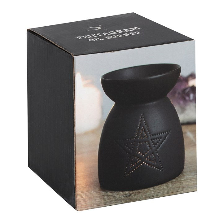 Thumbnail: Black Pentagram Cut Out Oil Burner