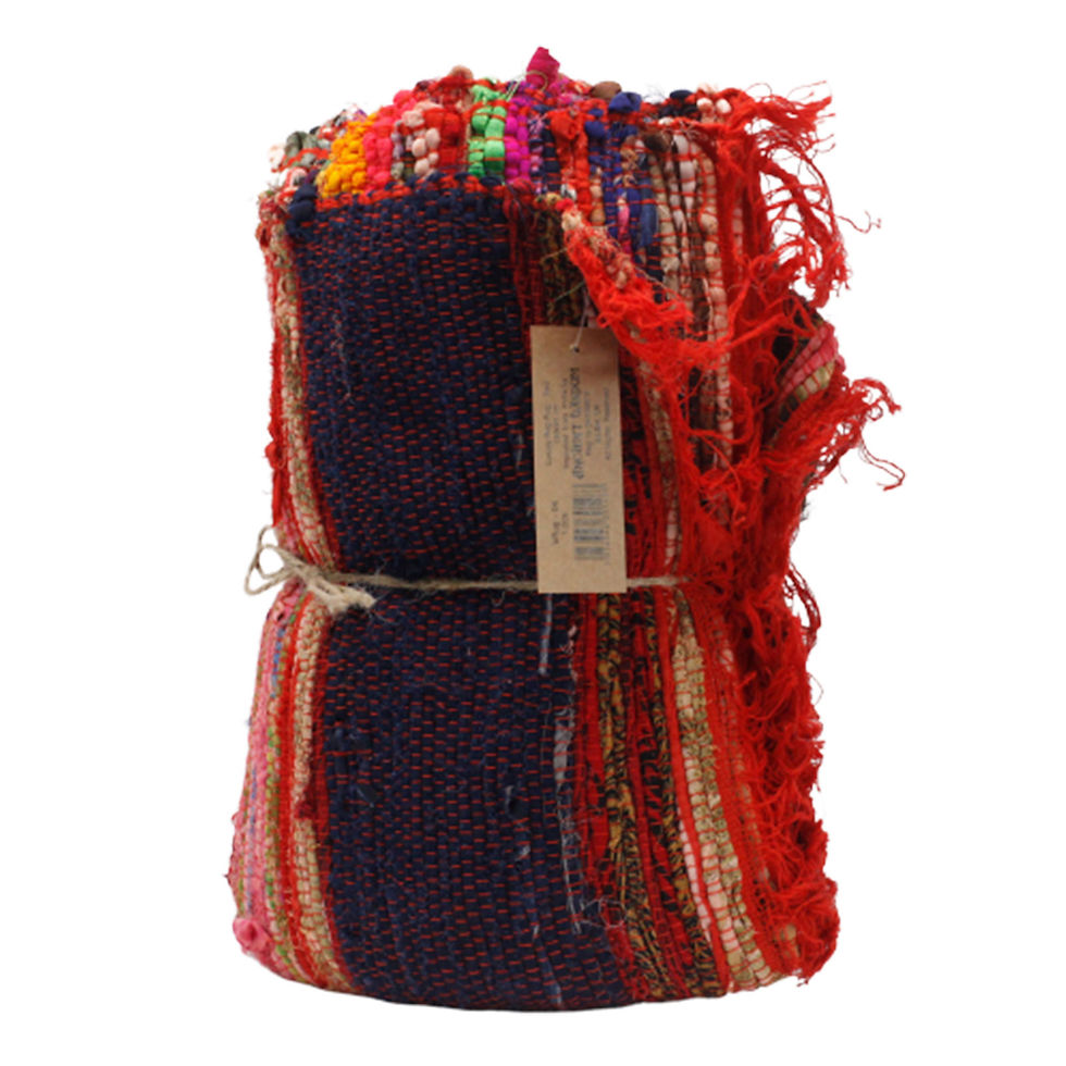 Thumbnail: 150 x 90cm Luxury Rag Rug - Red