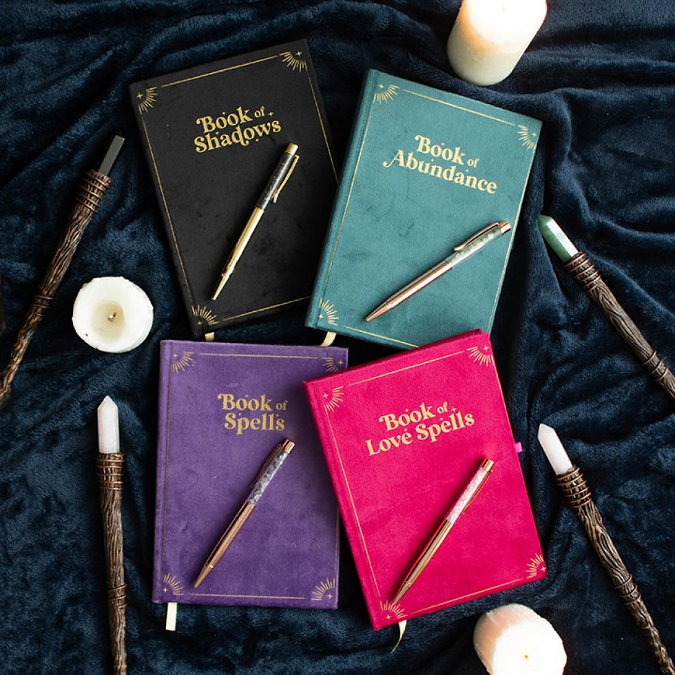 Thumbnail: *Book of Shadows Journal with Black Obsidian Crystal Pen (12/24)