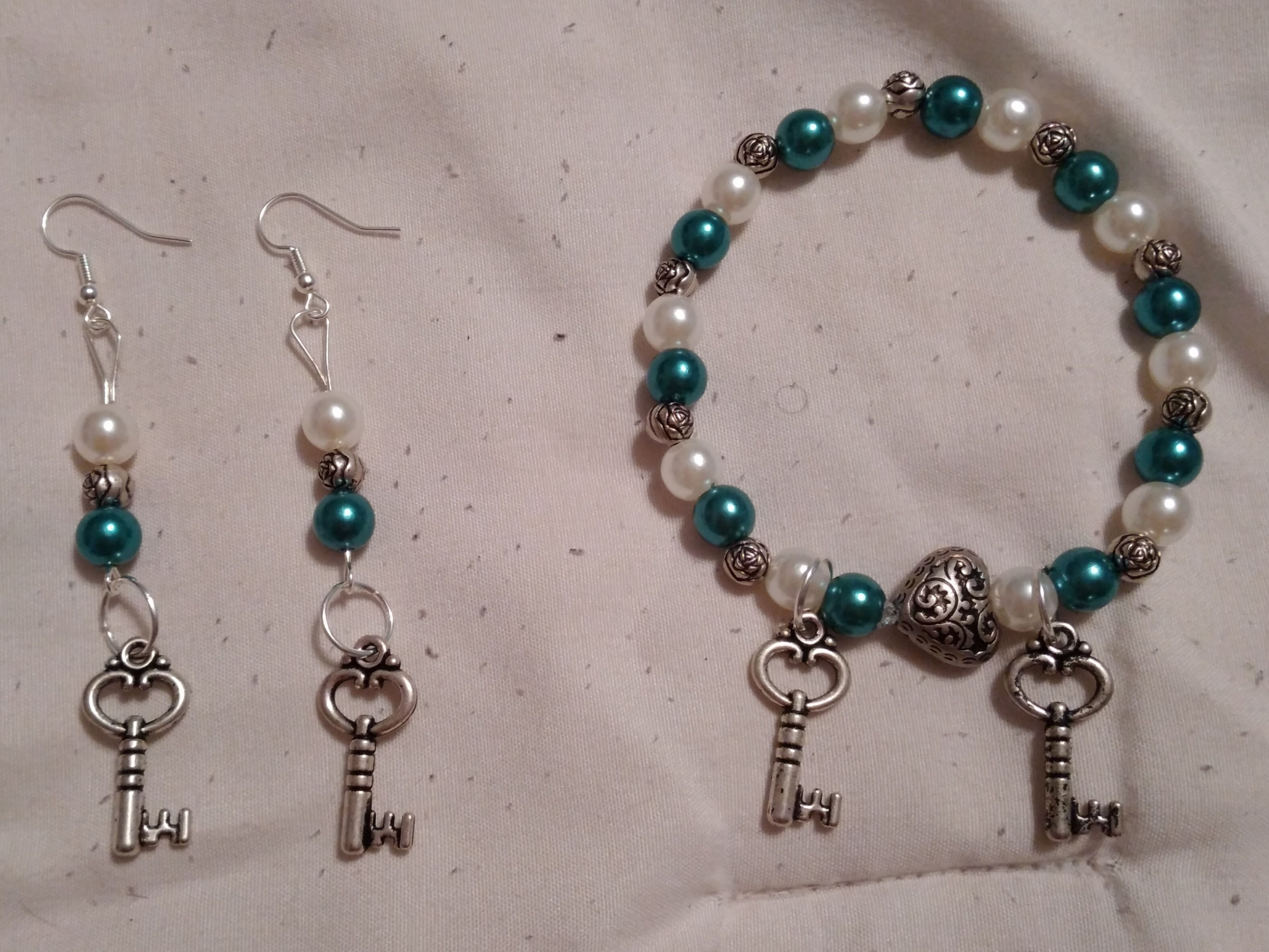 Key to My Heart Bracelet & Earring Set