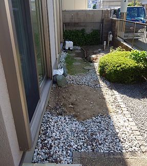花壇植栽・造園工事前