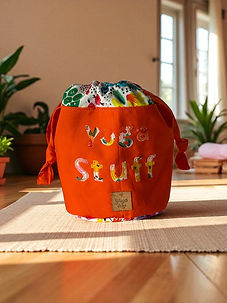 Drawstring orange "Yoga Stuff" Bag
