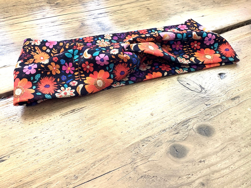 Thumbnail: jersey headband in black and orange