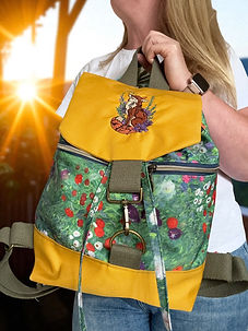 Back Pack Waterproof embroidered fox