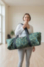Paisley Blue large yoga mat bag