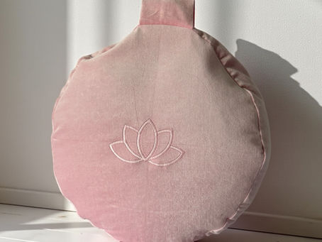 Handmade Meditation Cushion Filled with Organic Buckwheat Hulls