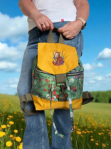 Back Pack Waterproof embroidered fox